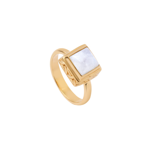 Island Moonstone Ring - Gold